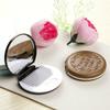Mini 2 In 1 Comb Mirror Set Folding Comb Pocket Mirror Makeup Mirror with Comb Set Portable Durable Chocolate Cookie Shaped