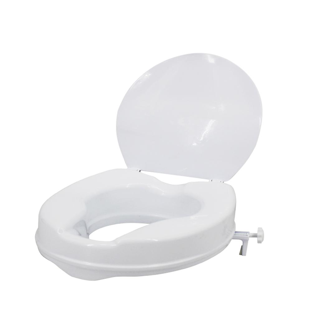 Raised Toilet Seat with Lid 300 Lbs Heavy Duty Elevated Toilet Seat with Tightening Clamps Raised