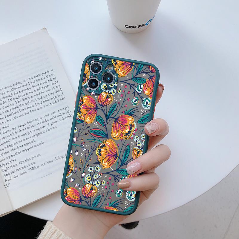 Чехол для телефона с бутонами цветов для iphone 15 14 7 8 Plus SE2 15 14 11 12 13 Pro Max для iphone X XS XR Задняя противоударная крышка Funda Shell