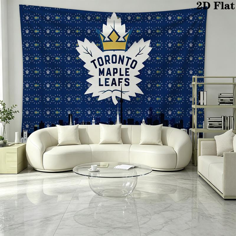 Toronto Maple Leafs Wall Tapestry Aesthetic Wall Hanging Printed Fabric Blanket Decorative Tapestries for Bedroom Living Room Home Decor