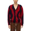LOEWE Knitwear Men's Red Blue V Neck Moderate Cardigan H526Y16K69-5114