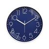 Plastic Wall Clock, Quartz Movement, Silent Sweep, Modern Embossed, Easy-to-Read Time Indicator (30 Cm X 30 Cm, Blue), Analog