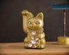 Счастливый Кот Украшение Кот Поднята Правая Лапка Керамический Счастливый Кот Благоприятный Фэн-шуй Орнамент (S-SIZE Золотой) / _ Манэки-нэко (jw_S Золотой)