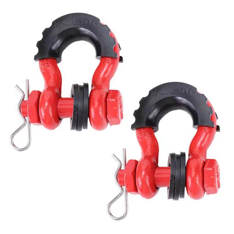 2pcs 28660lbs Break Strength D-Ring Anchor Shackle for Off-Road Jeep Vehicle Recovery 5/8" 18mm Pin Safe Recovery Towing Gear