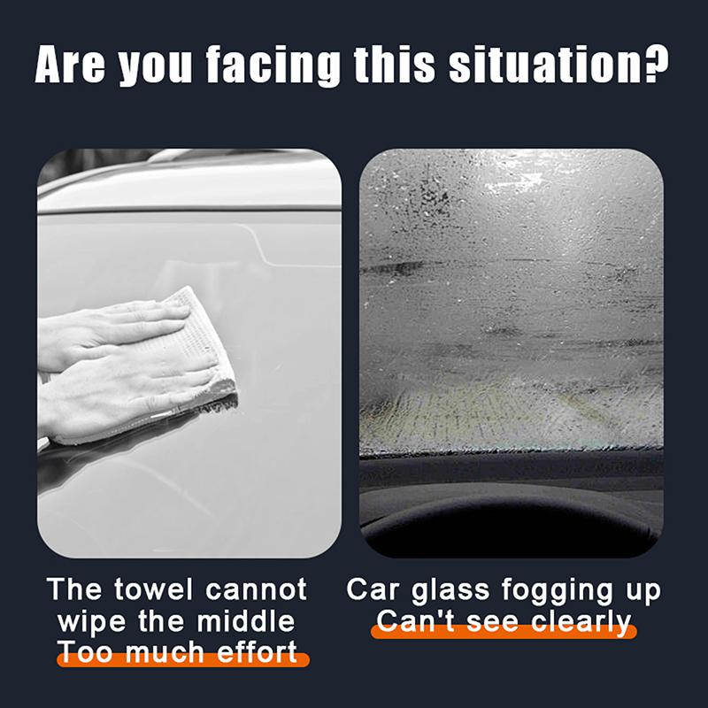 Car Window Cleaning Brush with Removable Microfiber Pad for Car Windshield Home Office Cleaning