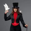 Adorable Formal Costume Hat Dress Up Black Magician Hat Cosplay Outfit Black Top Hat  Theme Party