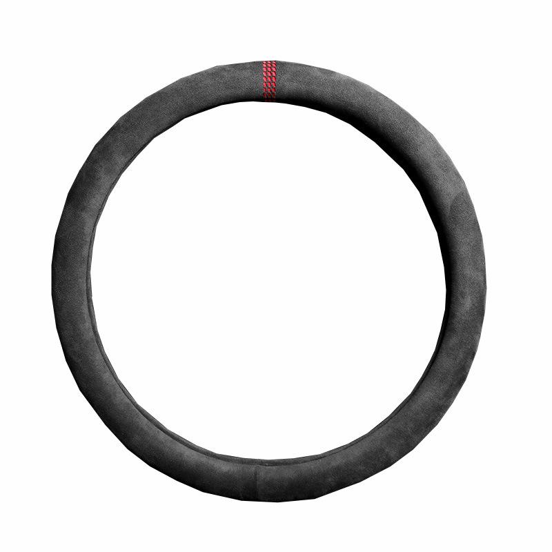 38cm Suede Steering Wheel Cover for Volkswagen VW Gol Golf ID.3/4/7 Passat Polo Tiguan T-Roc - Non-Slip Breathable Grip