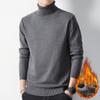 Men's Autumn and Winter Thickened Turtleneck Long-sleeved Solid Color Warm Knitted Sweater