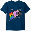 Летние футболки унисекс с графическим принтом Nyan Cat, из хлопка, роскошного бренда, с короткими рукавами, уличная мода, трендовая одежда