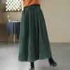 Юбка для женщин Повседневная Универсальная С высокой талией Длинные Свободные Брюки Утолщенная Приталенная Однотонная Юбка