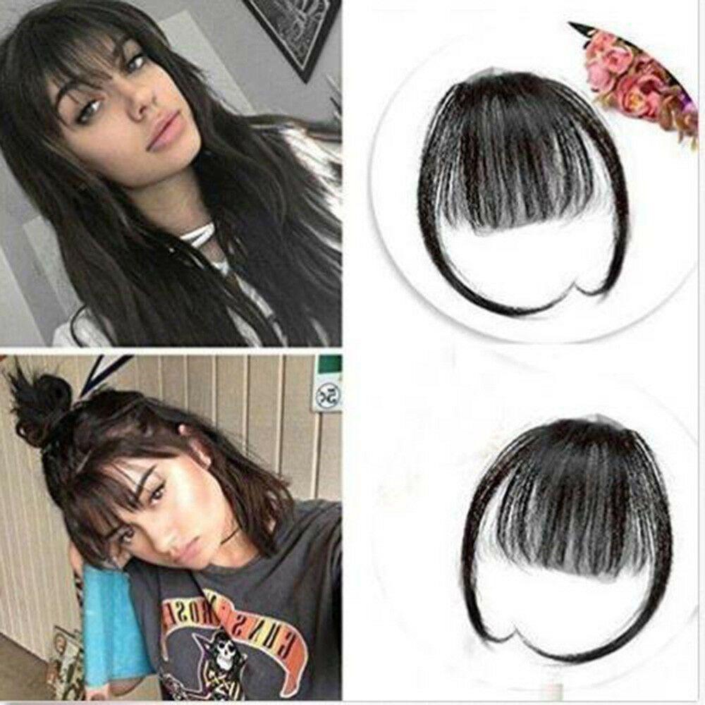 Side Bangs Hair Styling for Women Hair Extension Synthetic False Hair Fringe Hairpieces Air Bangs
