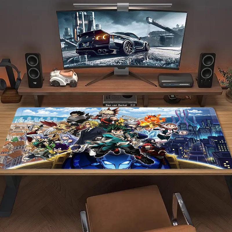 Anime Hero Academia Color Mouse Pad Large Gaming Table Cushion Non-slip Laptop Tablet Big Mousepad XXL Mat Mini PC Playmat With Lock edge