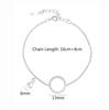 925 Sterling Silver Geometric Circle Bracelet For Women Micro Pave Zircon Pearl Chain Bracelet Jewelry Gifts S -B123
