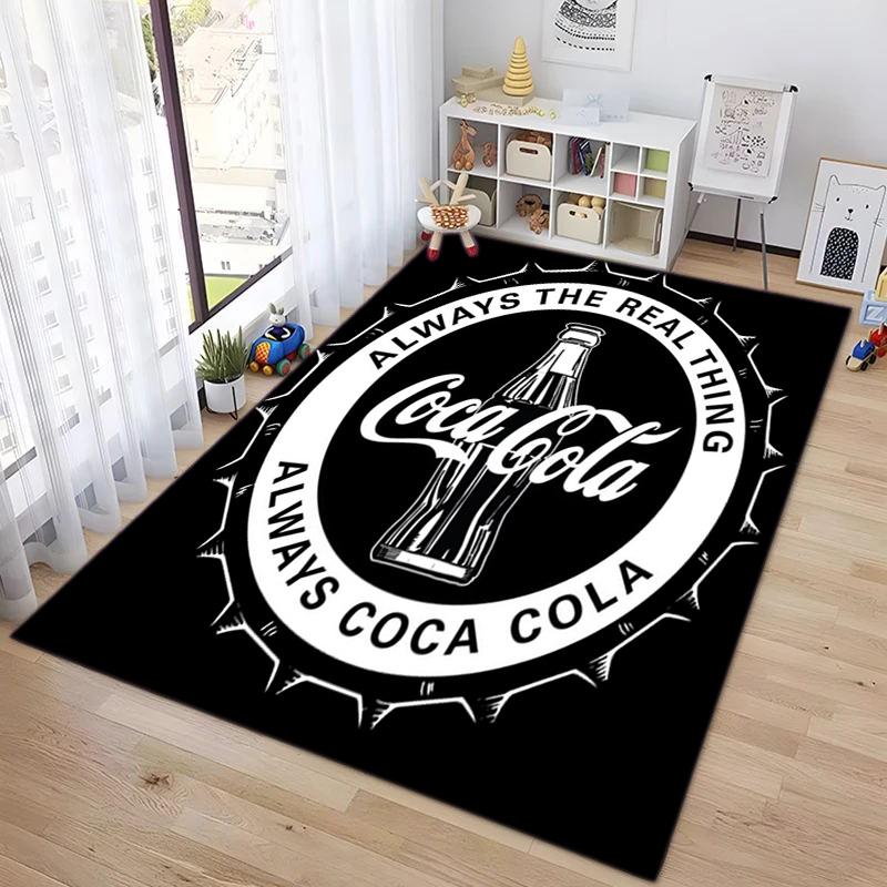 Рождественский подарок Хэллоуинская тематика напиток кола Coca Cola ковер подходит для гостиной и спальни коврики для дверей офис балкон декоративный ковер V27