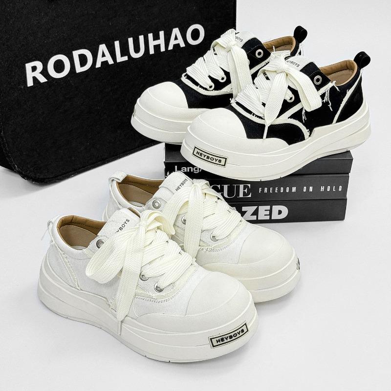 Модная обувь для мужчин Модные парусиновые мужские туфли Увеличивающие рост Повседневные на толстой подошве Кеды на платформе для пары Трендовые кроссовки Zapatos Hombre