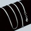 1Pc Width 2mm Chain Necklace Jewelry Silvery Plated Flat Snake Chain Pendant Necklace 16inch-30inch