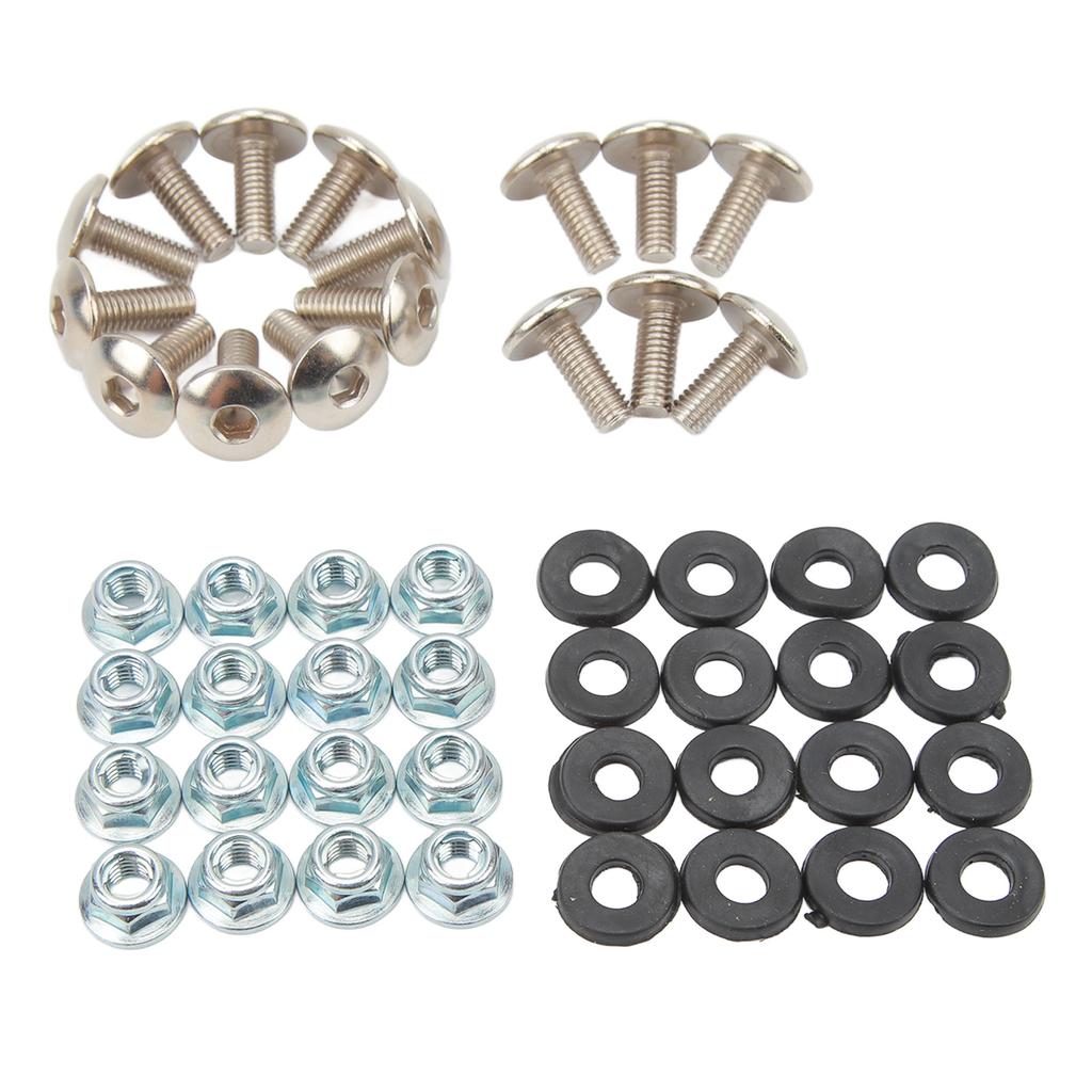 16 шт. Комплект болтов, шайб, гаек и винтов для крепления крыльев, резьба M6, для квадроциклов ATV 50cc 70cc 90cc 110cc 125cc