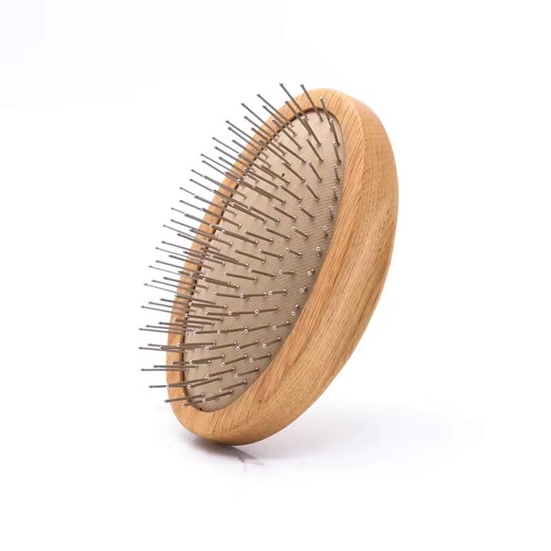 Professional Oak Wood Square Cushioned Paddle Hair Brush with Boar Bristles for Thick Hair Detangle Hairbrush for Home Salon Use
