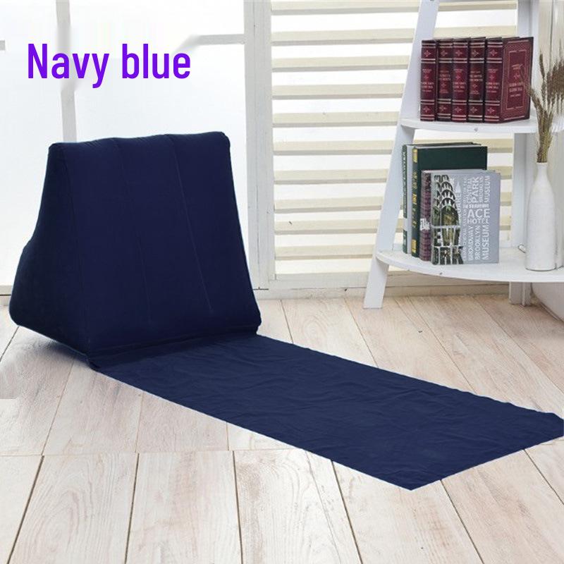 Inflatable Triangular Back Cushion Pillow - PVC Flocking Beach Mat
