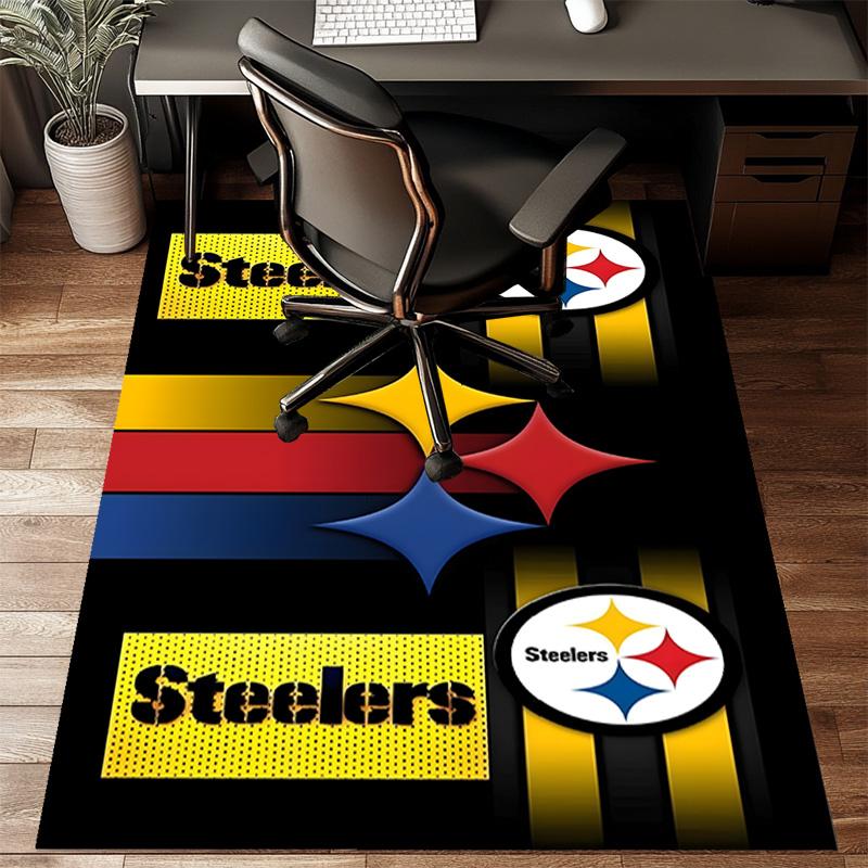 Pittsburgh Steelers Rug Game Carpet, Floor Mat for Bedroom Living Room Entryway Rug, Home Decor Idea Gift for Christmas birthday