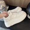 Platform White Shoes Women's Shoes New Versatile Sports Casual Shoes Heightening Lace-up Lace-up Board Shoes