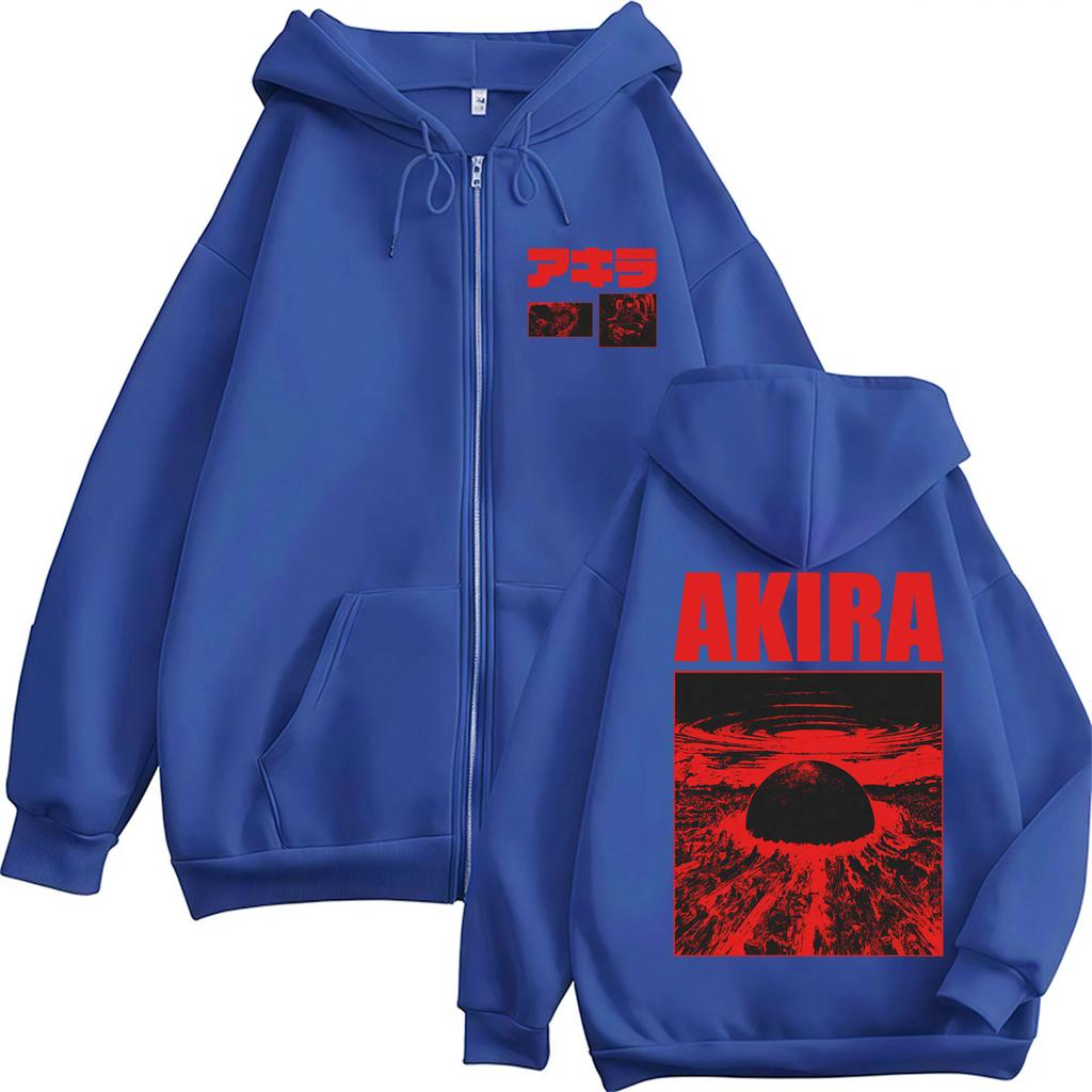 Movie Anime Akira Science Fiction Saro Kaneda Zipper Hoodie Men Women Harajuku Fashion Tracksuit Fleece Warm Oversized Jacket