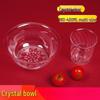 JINGRX Disposable Frosted Crystal Bowl & Plate Set