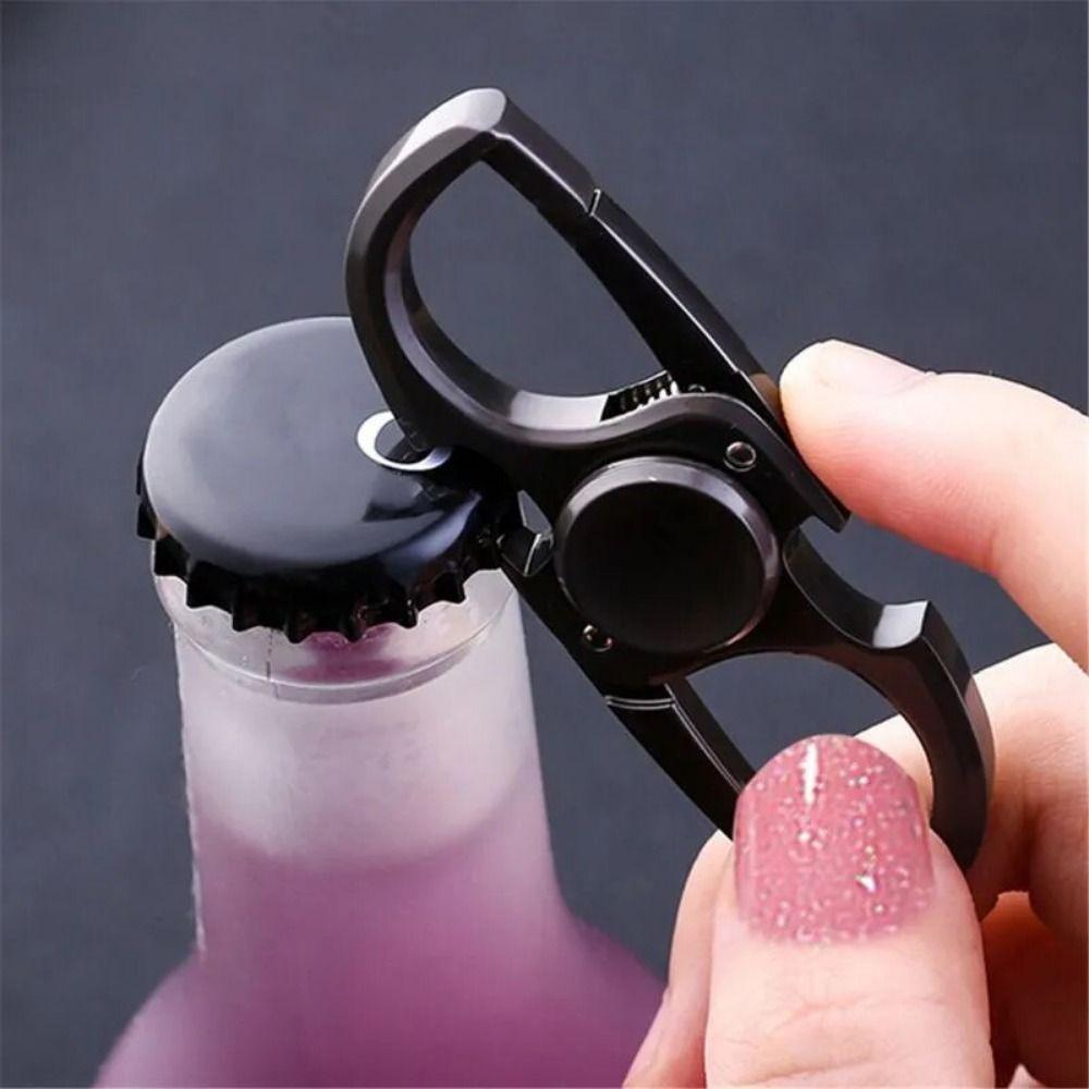 Hand Spinner Fidget Bottle Opener Stainless Steel Car Key Waist Pendant  Teens