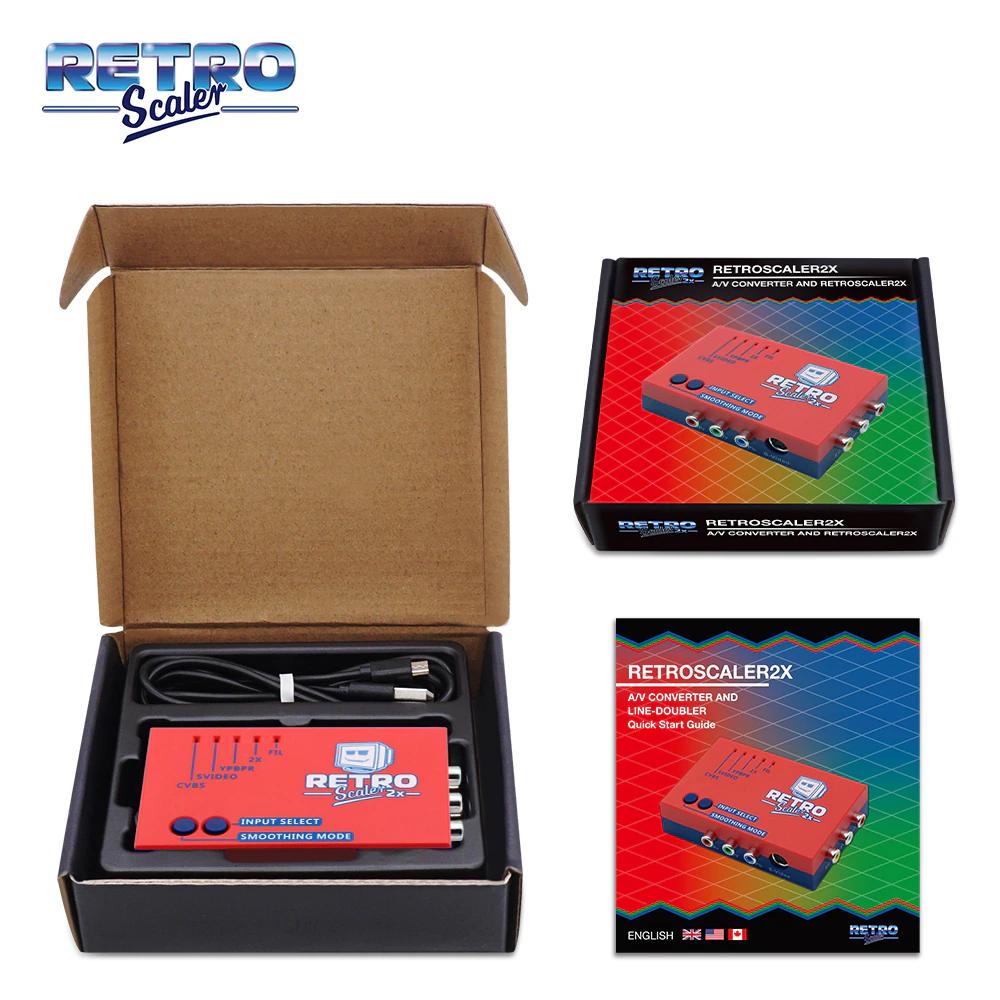 RetroScaler2x AV в HDMI-совместимый преобразователь и удвоитель линий для ретро-игровых консолей PS2 N64 NES Dreamcast Saturn MD1 MD2