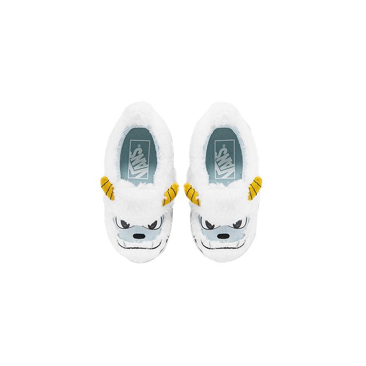 Vans Кроссовки Slip-On V Toddler Yeti Baby белые черные True-White VN0A5KXO8CG