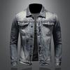Новая мода Простой Ретро Slim Fit Джинсовое Пальто Мужская Куртка Джинсовая