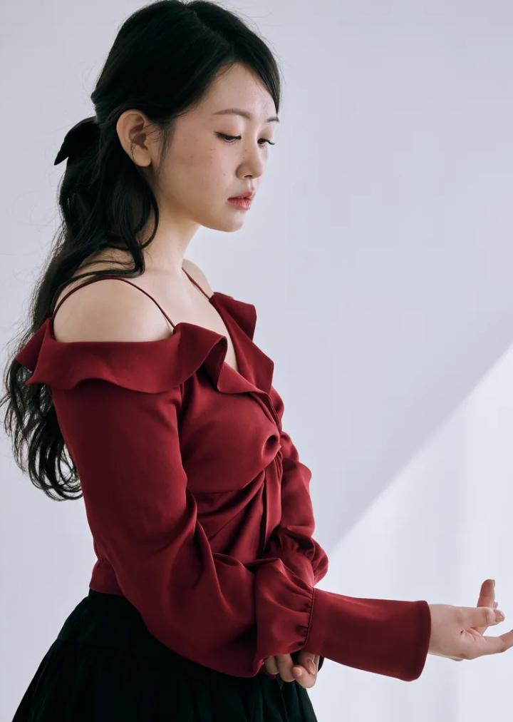 BYSEOWOO Sophie Off-Shoulder Blouse (Wine)