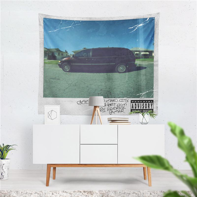 Aertemisi Good Kid MAAD City Кендрик Ламар Гобелен Настенное Искусство для Спальни Гостиной Декор Студенческое Общежитие Вечеринка