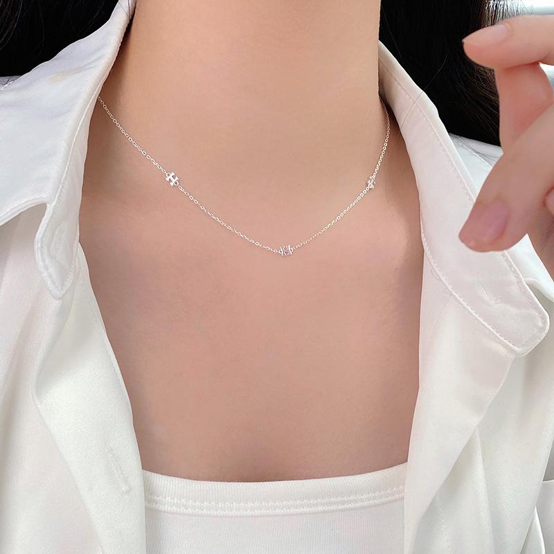 Минималистское ожерелье с буквой H, женское, универсальное, корейское, Ins Fashion, персонализированная цепочка для воротника