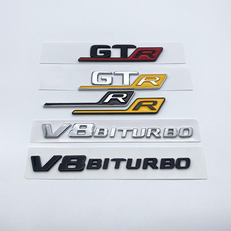 LWC1 3D ABS Rear Trunk Decal Emblem Badge Sticker For Mercedes AMG GT R S C GTR GTS GTC V8biturbo C190 Car Accessories