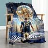 Mbappe Personalized Name Blanket Multipurpose Personalized Blanket Soft Warm Cozy Suitable For Livingroom Home Decor Chair Office
