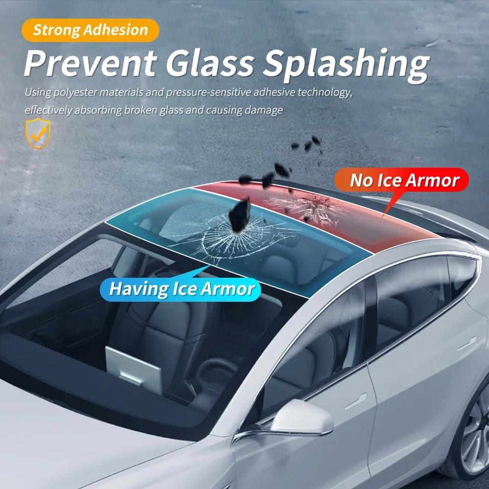 for Tesla Model 3 2020 2021 2022 2023 Highland 2024 2025 Car PPF TPU Ice Armor Pre-Cut Sunroof Protection Film Heat Insulation