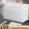 A4 Waterproof Document Bag Transparent Snap Button Folder