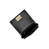 Michael Kors MK Mimi Gold Hollow Logo Flap Leather Messenger Bag Women bags Black 35T2G8IM6L-0001