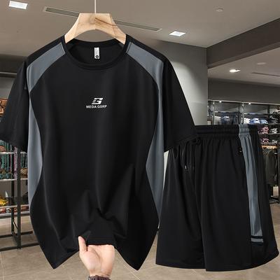Мода больших размеров 6XL-13XL Оверсайз Комплекты из 2 предметов Мужская футболка Летний набор шорт Винтажная одежда