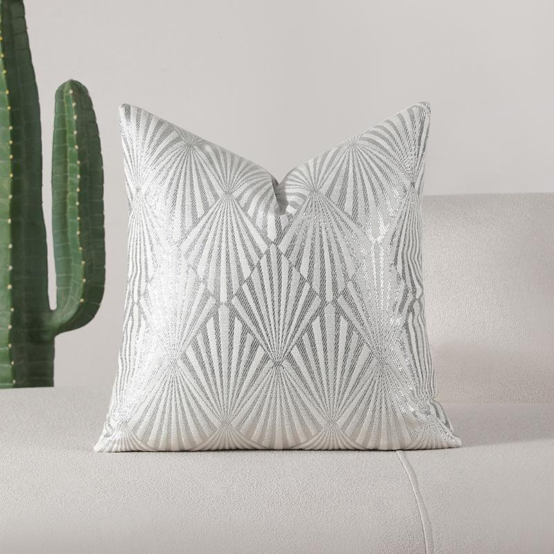Simple Silver Fan Flower Pillow Cover Pillow Cushion Cushion Cover