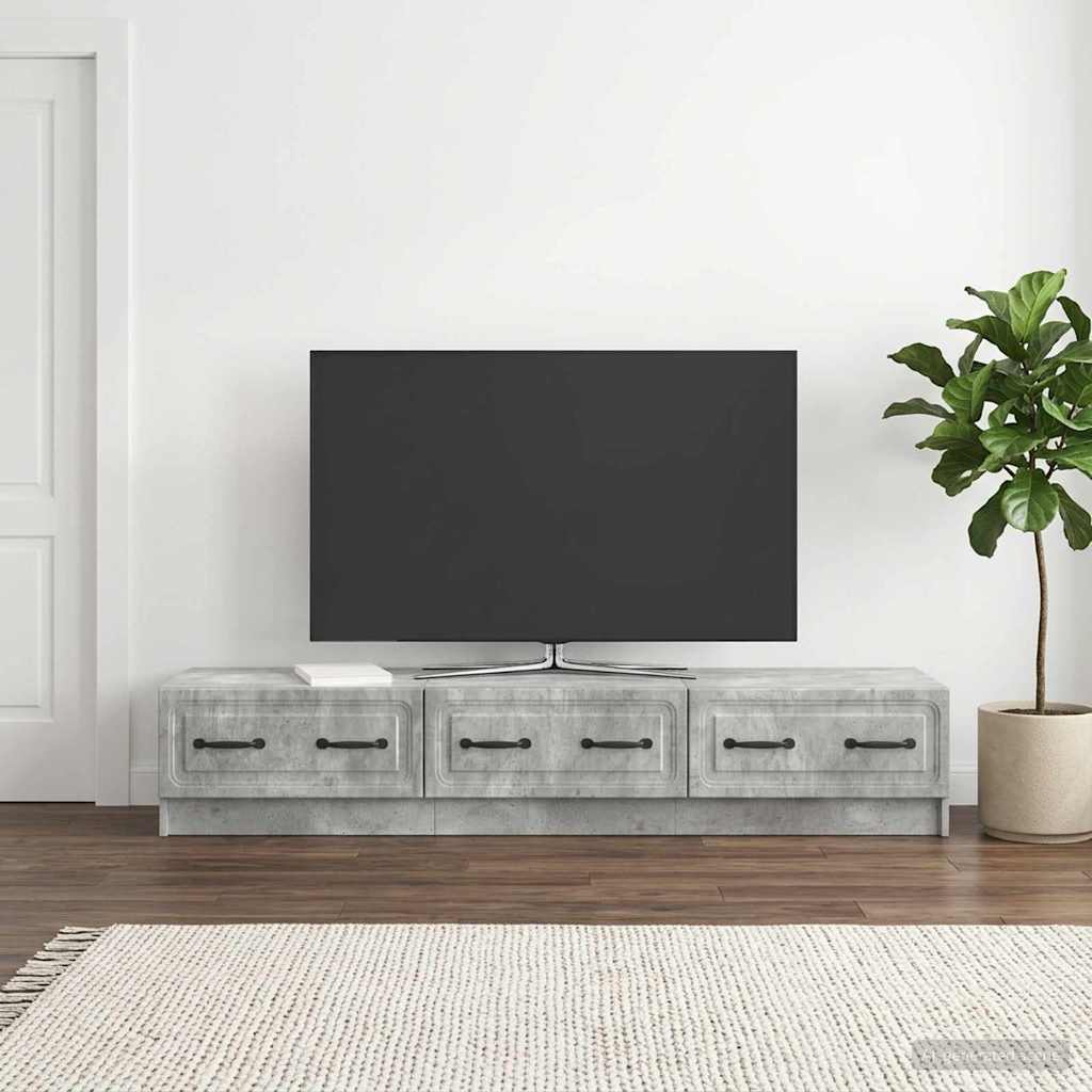 TV Stand Concrete Grey 147 x 34.5 x 27 cm Engineered Wood