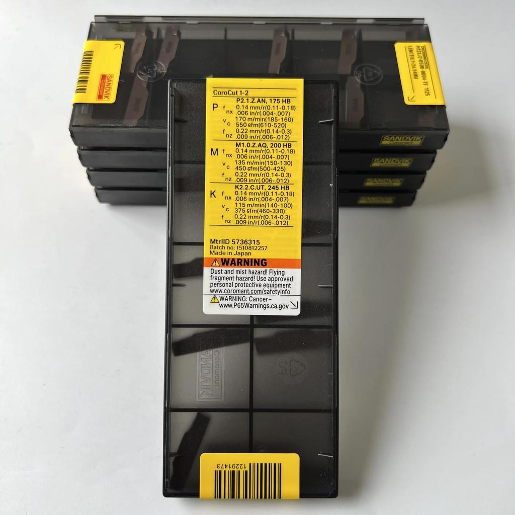 Original Sandvik / N123J2-0500-0004-TF 1125 /CNC Lathe Carbide Blade Tool 10 Pcs