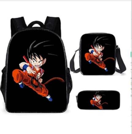 Школьная сумка Dragon Ball для учеников начальной и средней школы, трехсекционный рюкзак с мультяшным рисунком