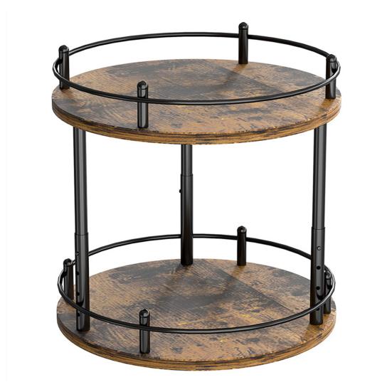 Органайзер Lazy Susan для специй, регулируемая высота, простая установка, вращающийся поворотный столик, настольная стойка для хранения приправ