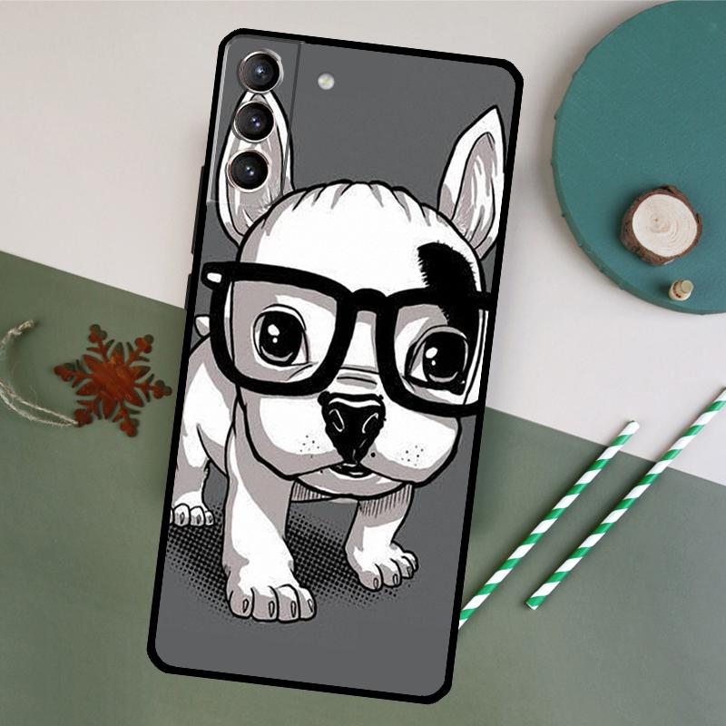Funny french bulldog Phone Case For Samsung Galaxy S26 S24 Ultra S20 S21 S22 S23 S25 Plus S10 S25 FE Back Cover