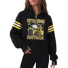 2026 Womens Half Zip Sweatshirt 3D Printed Striped Loose Long Sleeve Casual Top Fall