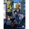 2024 25cm Anime Dragon Ball Figure Gk Three Head Replaceable Sitting Posture Gogeta Figure Model Ornaments Toy Birthday Gift