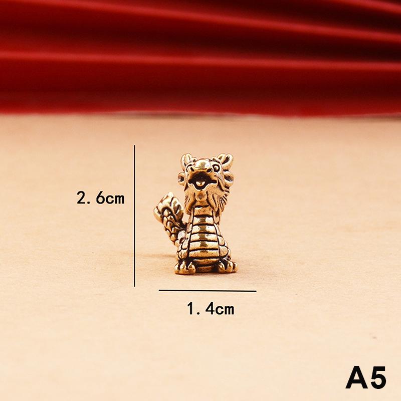 Brass Zodiac Figurines Zodiac Horse Desk Ornament Animals Statue Collectible Car Interior Desk & Home Decor Perfect Gift