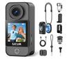 SJCAM C400 Карманная 4K камера для влогинга Водонепроницаемая до 30 м Время работы от батареи Двойной сенсорный экран Камера с углом обзора 8x Зум Носимая камера на тело 7-часовая